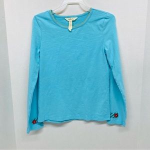 Matilda Jane Aqua Blue Sugar Window Tee Long Sleeve Tee Size 10 Pullover Top